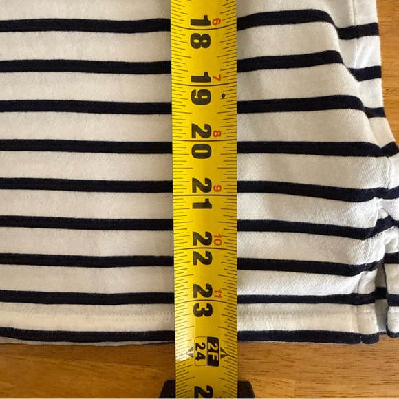 Boden Stripes Ahead Of The Rest Black White Tee Womens 8 - Picture 6 of 7